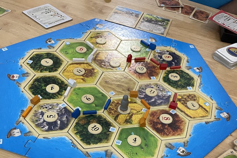 Settlers of Catan- one of the best resource-building board game