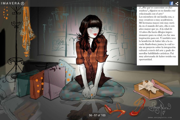Editorial Magazine Feature about Artist And Fashion Illustrator Sonya Parra