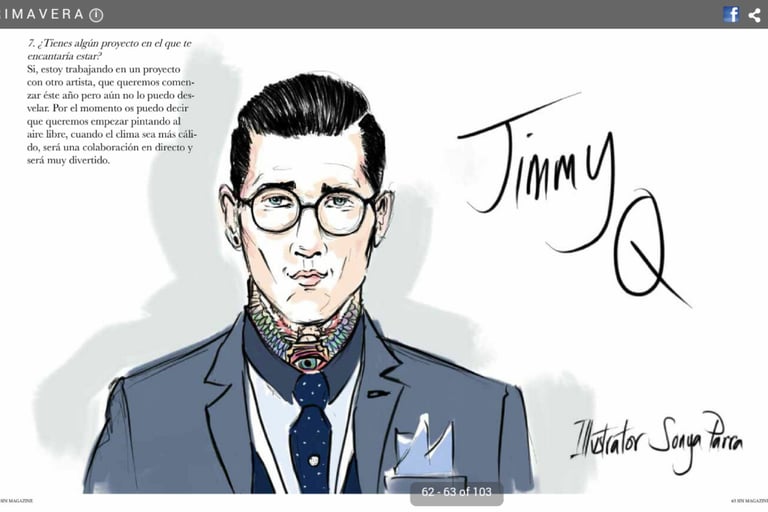 Editorial Magazine Feature about Artist And Fashion Illustrator Sonya Parra