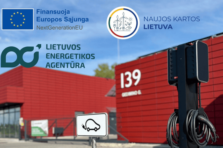 LEA finansavimas elektros automobilių pakrovimo stotelėms
