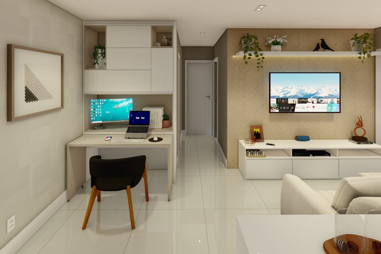 Projeto de Interiores de Apartamento Compacto no Ipiranga São Paulo