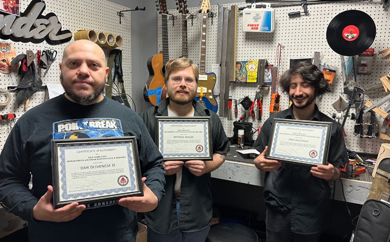 certified guitar repair technicians