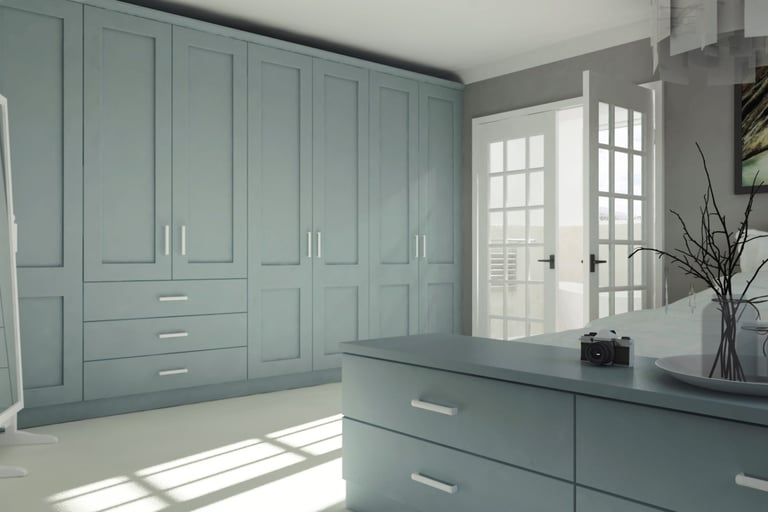 Boston modern shaker fitted bedroom wardrobes