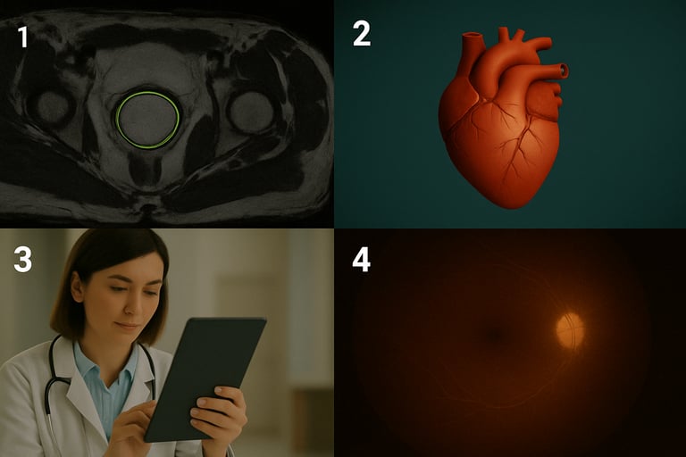 Radiologist using Microsoft InnerEye to analyze MRI scans for prostate cancer
