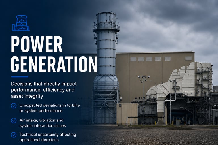 Engineering investigation for power generation assets and systems.