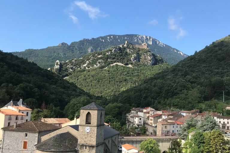 Château de Puilaurens dominant la vallée près de Quillan