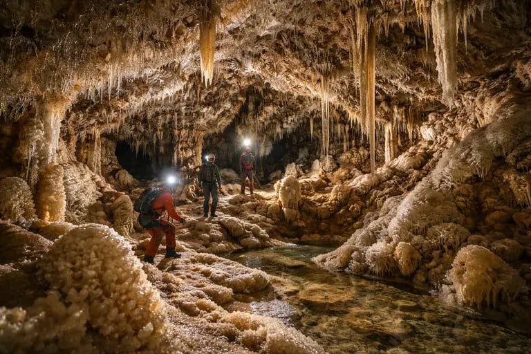 Spéléologie à la grotte de l’Aguzou près de Quillan