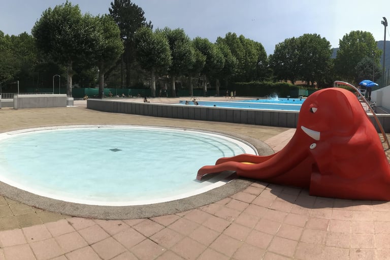 Municipal swimming pool in Quillan Aude Valley