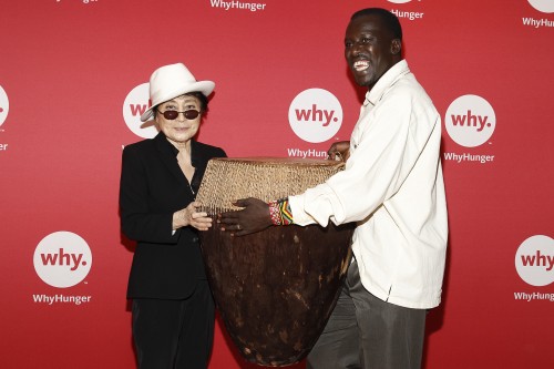 Hope North Founder Okello Sam with Yoko Ono.