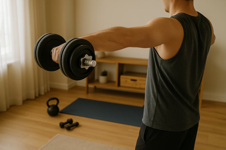 Halteres Ajustáveis usados para exercícios domésticos