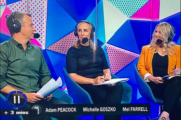 Michelle Goszko on Fox Sports with Adam Peacock and Mel Farrell