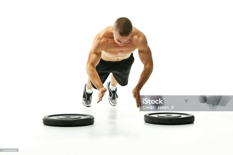 a man doing a plyometric exercise