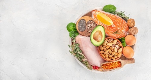 a plate of healthy food