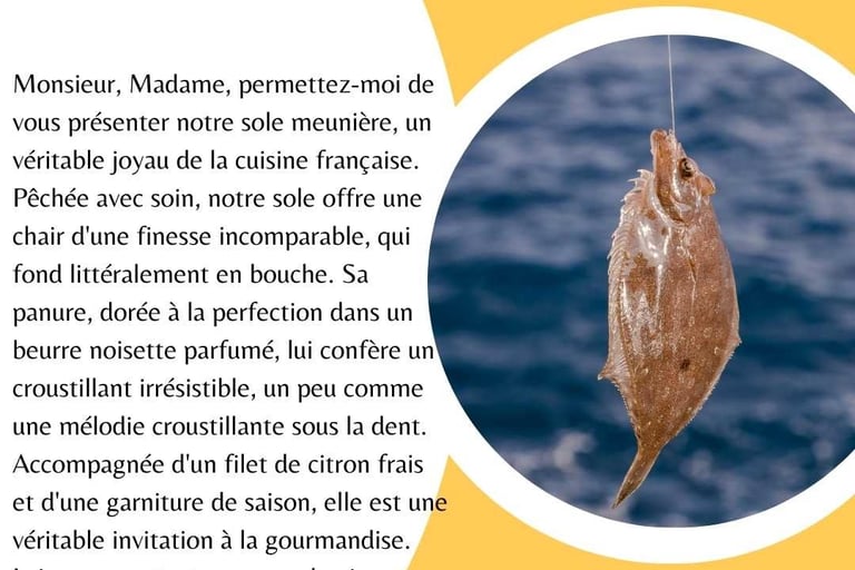 Exemple argumentation commerciale restaurant sole meuniere