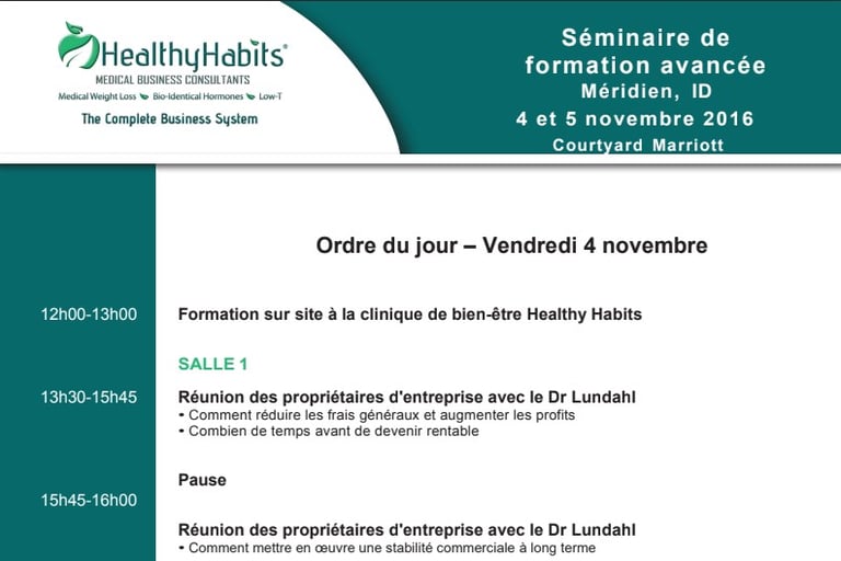 exemple de programme de séminaire de formation