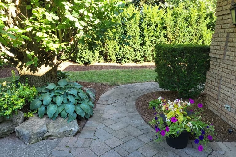 Professional mulch installation in a clean and tidy garden bed