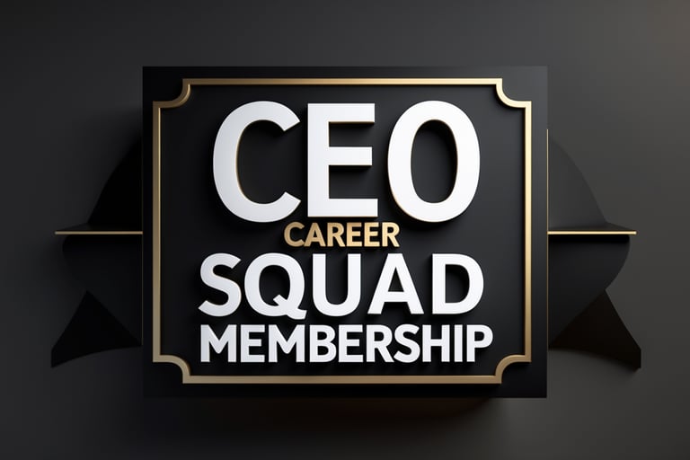 CEO Career Squad Membership logo in black and gold.
