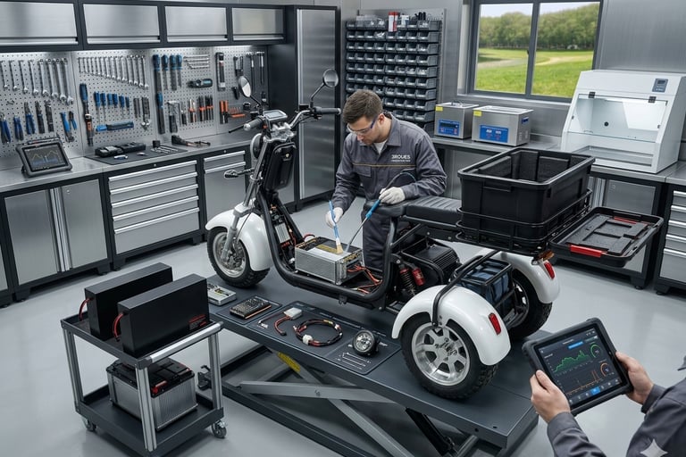 entretien scooter électrique 3 roues nettoyage et maintenance