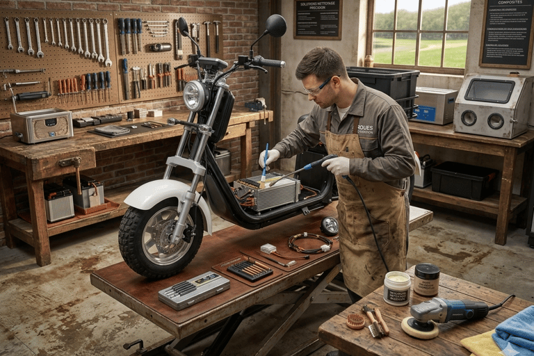 nettoyage scooter électrique 3 roues entretien régulier