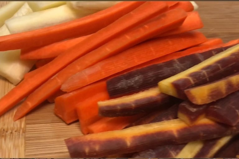 rainbow carrot cuts