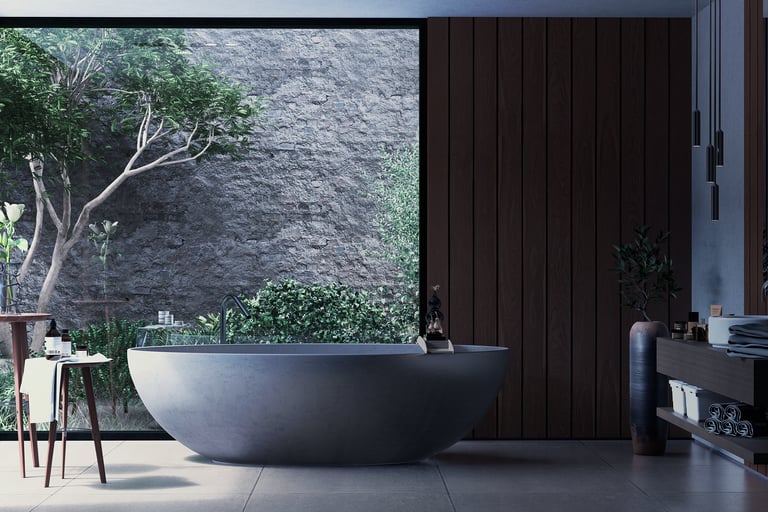 An animation tutorial of a modern bathroom using D5 Render