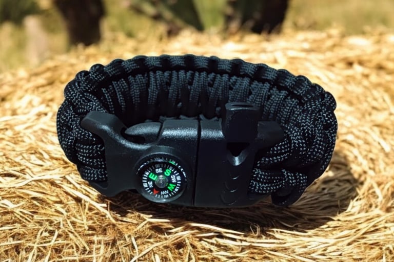 Pulsera de supervivencia hecha a mano con paracors