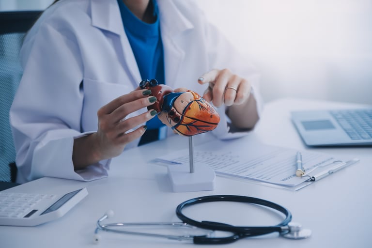 Consultas cardiológicas e diagnósticos realizados em consultório de cardiologia em Foz do Iguaçu