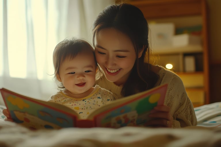 Enfant de 2 ans qui reconnaît son prénom dans un livre personnalisé