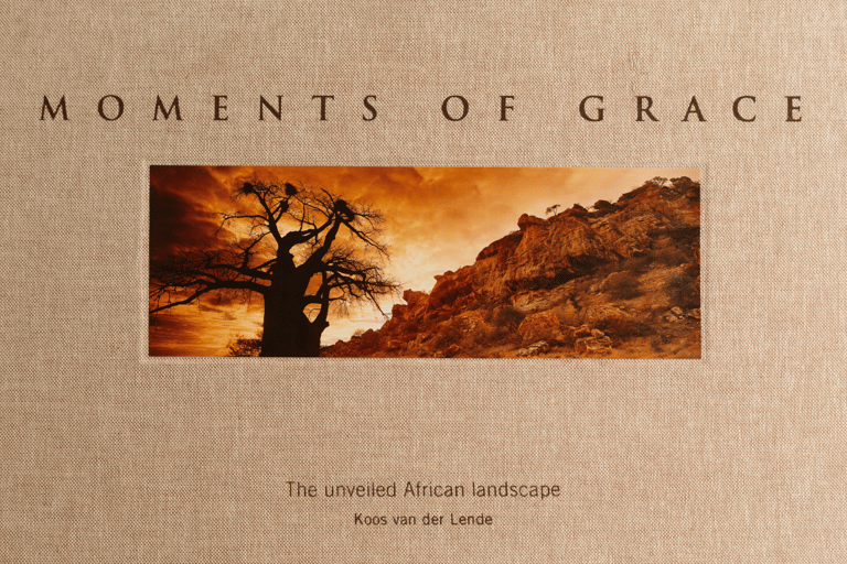 Cover of Koos van der Lendes coffee table publication Moments of Grace, the Unveiled African Landscape