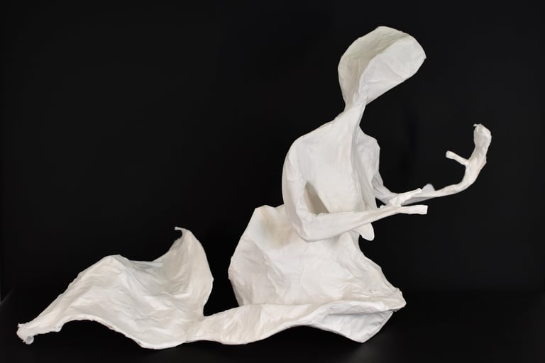 Mermaid paper sculpture Sète France