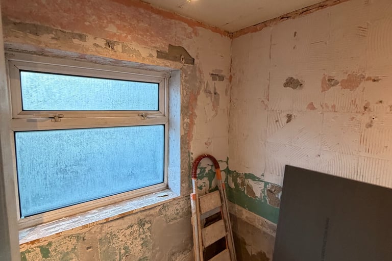 Window area before skimming.