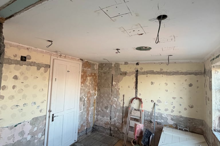 A large bathroom in York ready to plaster.