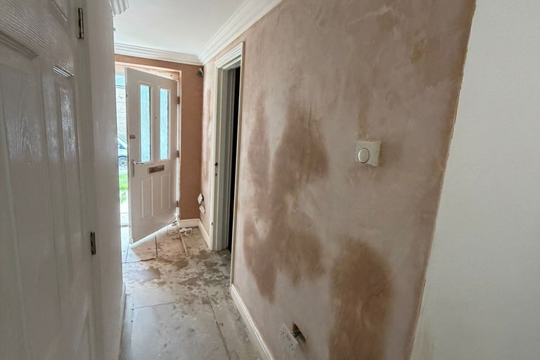 Walls completely transformed. Lovely smooth surfaces ready to decorate.
