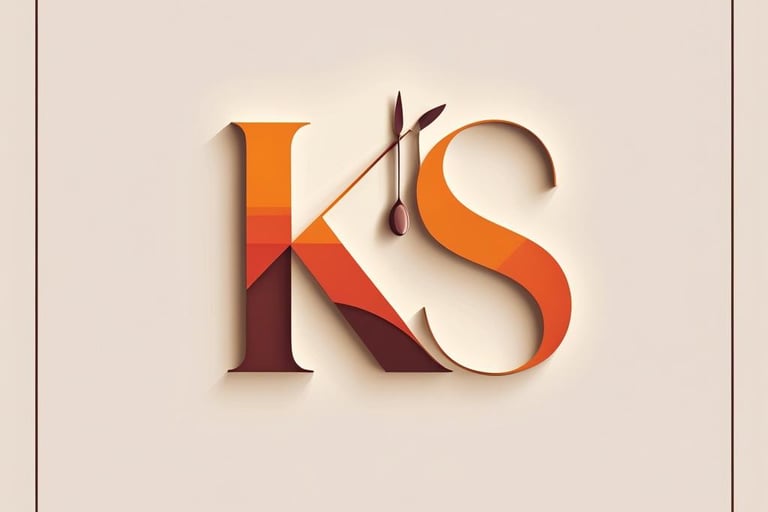 Simple, elegant and vibrant Logo of the Multi-cuisine Food Blog KanakSi