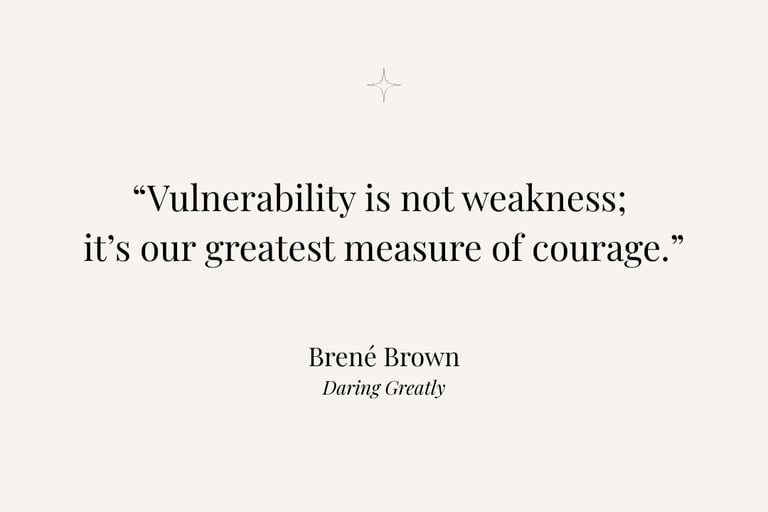 Inspirational quote from Daring Greatly by Brené Brown