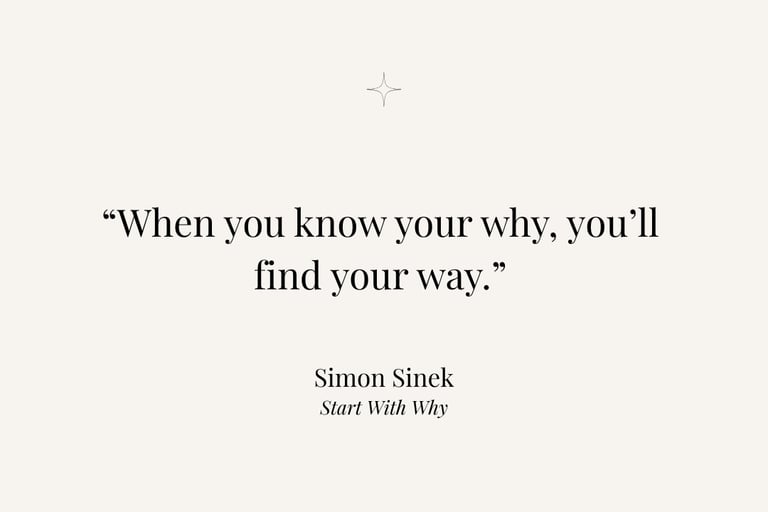 Inspirational quote from Start with Why by Simon Sinek