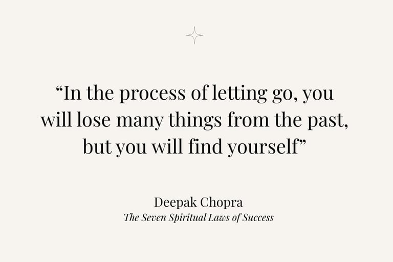 Inspirational quote from The Seven Spiritual Laws of Success by Deepak Chopra
