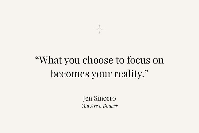 Inspirational quote from You Are a Badass by Jen Sincero