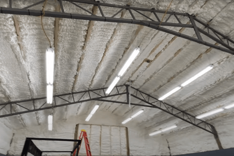 completed spray foam insulation project