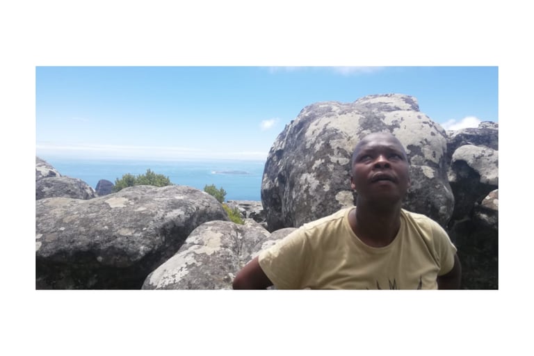 Big rocks and myself among them.