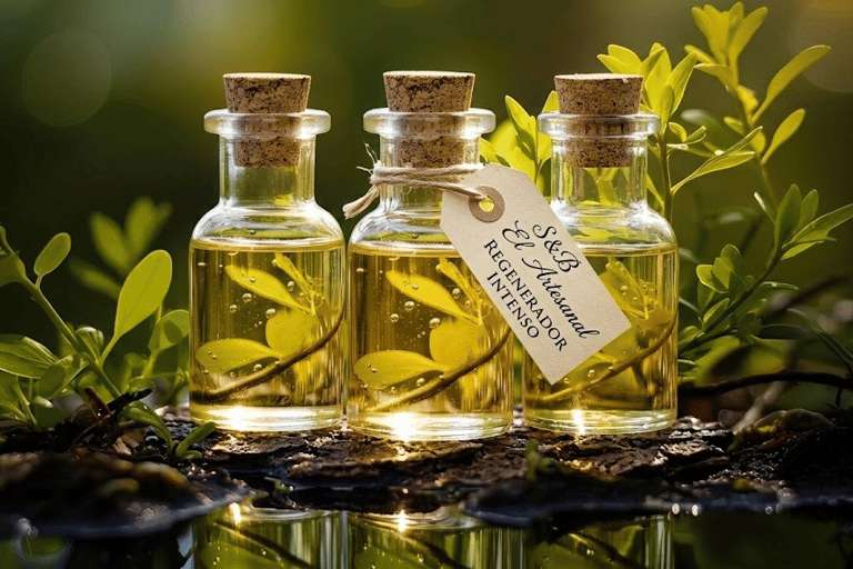 Alambique de cobre tradicional destilando hidrolato puros por vapor en el taller de S&B El Artesana