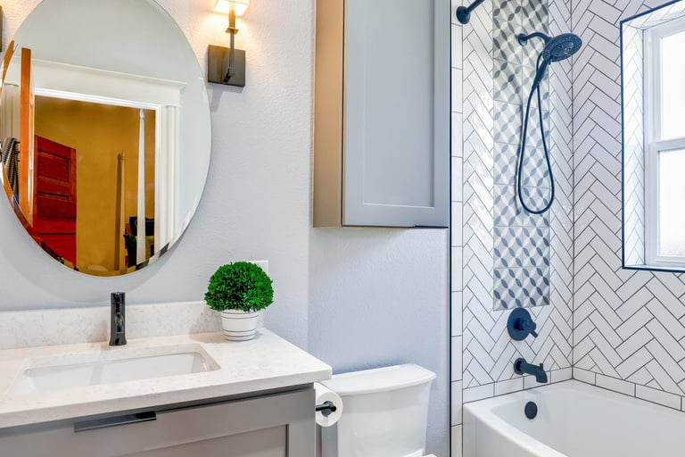 a bathroom with a toilet and a tub in it reference a cleaning and sparkle