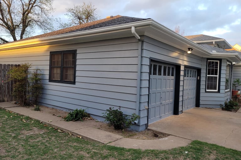 freshly painted house