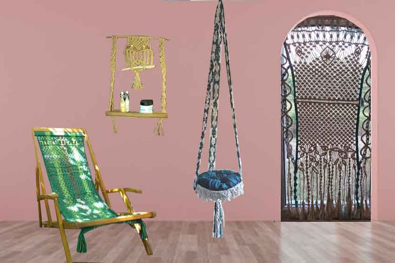 mobilier en macramé