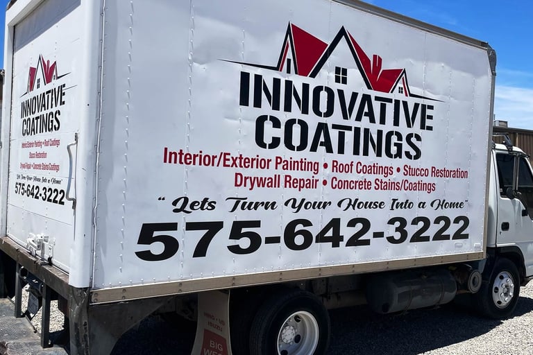 a truck with a lettering. Elite Car Wraps, Las Cruces, NM