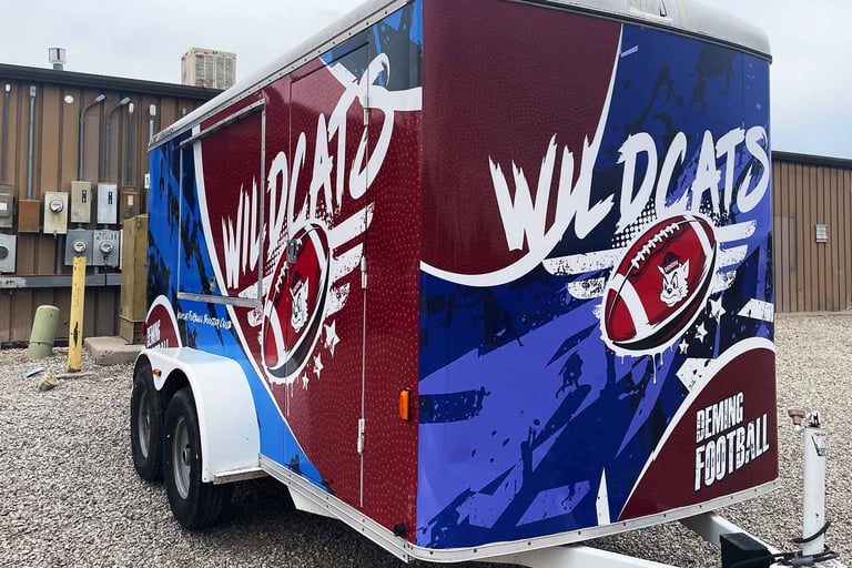a trailer with a Full wrap. Elite Car Wraps, Las Cruces, NM