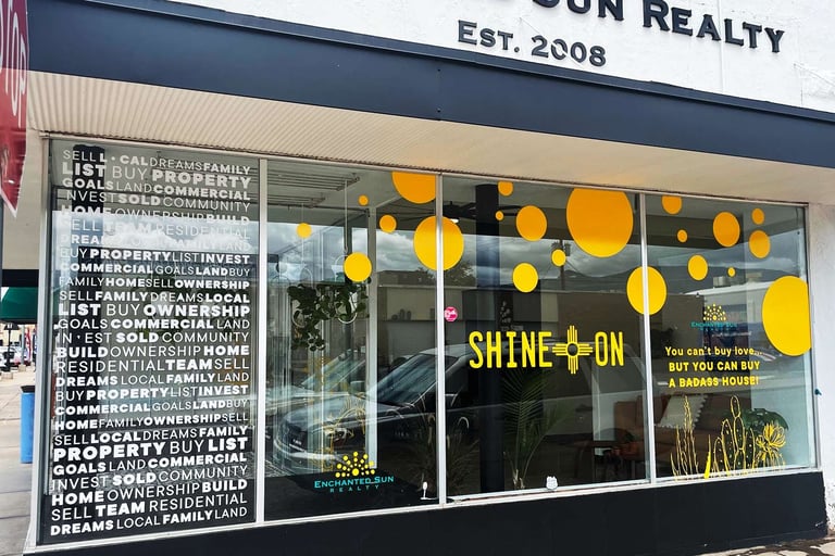 Elite Car Wraps, Las Cruces, NM. a storefront window with a sign that says,' shine on the front of