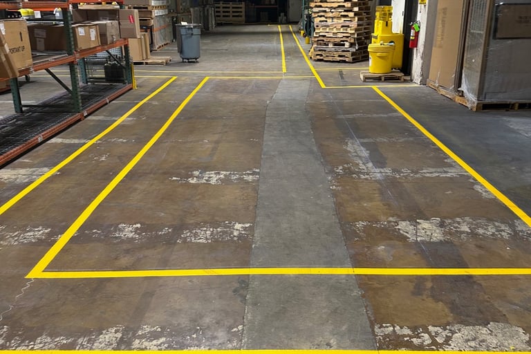 warehouse striping Mobile,Al