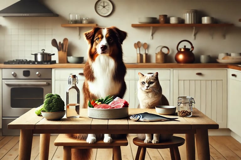 Ernährungsberatung für Hunde und Katzen mit natürlicher Fütterung aus Fleisch, Fisch und Gemüse