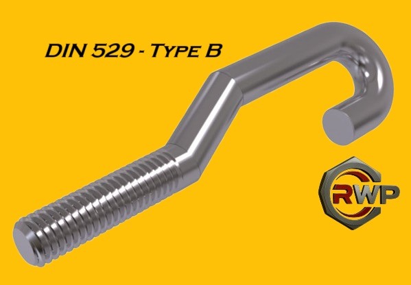 DIN 529 Type B Bent Foundation Anchor Bolt